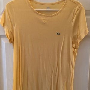 Lacoste yellow short sleeve T-shirt